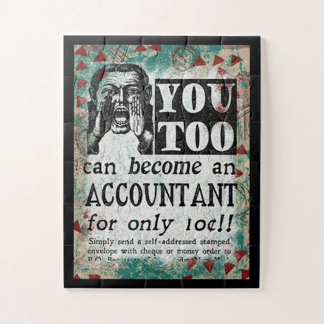 Become An Accountant Jigsaw Puzzle - Funny Vintage (Vertical)