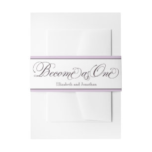 Become as One Christian Wedding Belly Band Invitation Belly Band