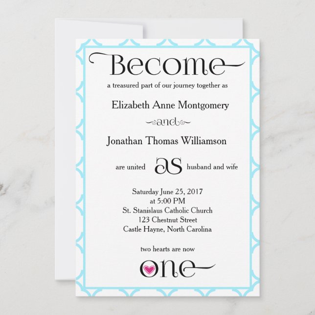 Become as One Contemporary Christian Wedding (Front)