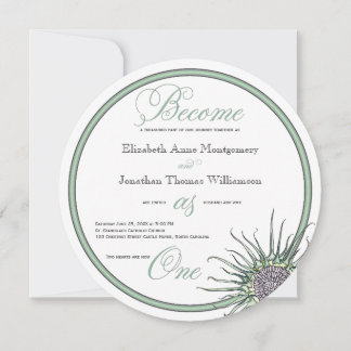 Become as One Scottish Thistle Wedding Invitation