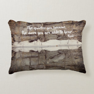 Become Quiet Rumi Inspirational Quote  Decorative Cushion