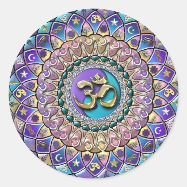 Become the Change Astro Symbols Classic Round Sticker (Front)