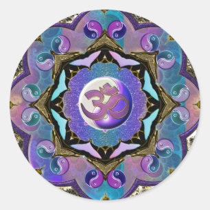 Become the Change ~ Moon Mandala Classic Round Sticker