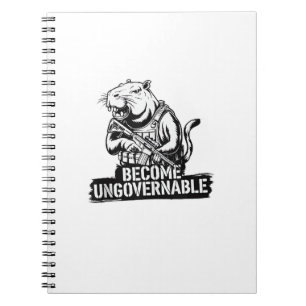 Become Ungovernable Baby Moo Deng Funny Saying Tan Notebook