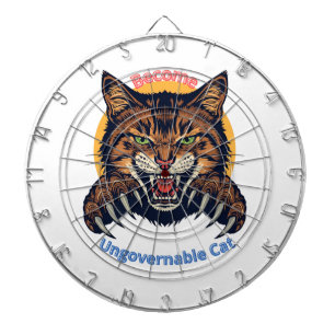 Become Ungovernable Cat Dartboard