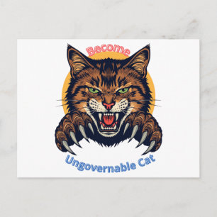Become Ungovernable Cat Postcard