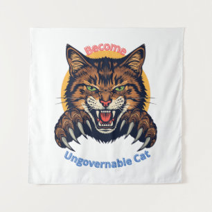 Become Ungovernable Cat Tapestry
