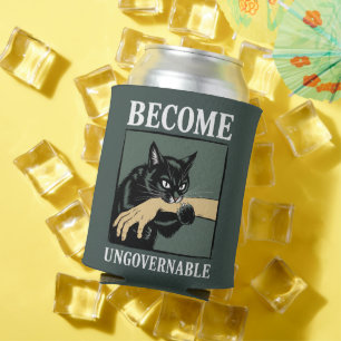 Become Ungovernable Funny Animal Anarchy Gift Cat Can Cooler