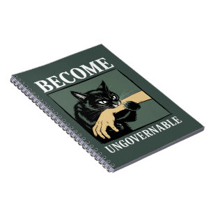 Become Ungovernable Funny Animal Anarchy Gift Cat Notebook