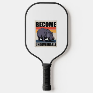 Become Ungovernable Funny Baby Hippo Moo Deng Long Pickleball Paddle