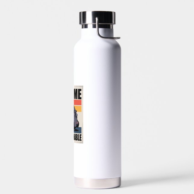 Become Ungovernable Funny Baby Hippo Moo Deng Long Water Bottle (Left)