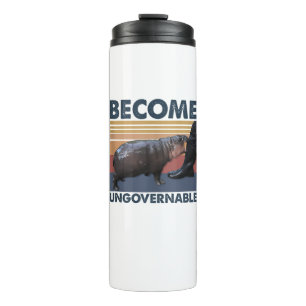 Become Ungovernable Moo Deng Cute Baby Hippo Funny Thermal Tumbler