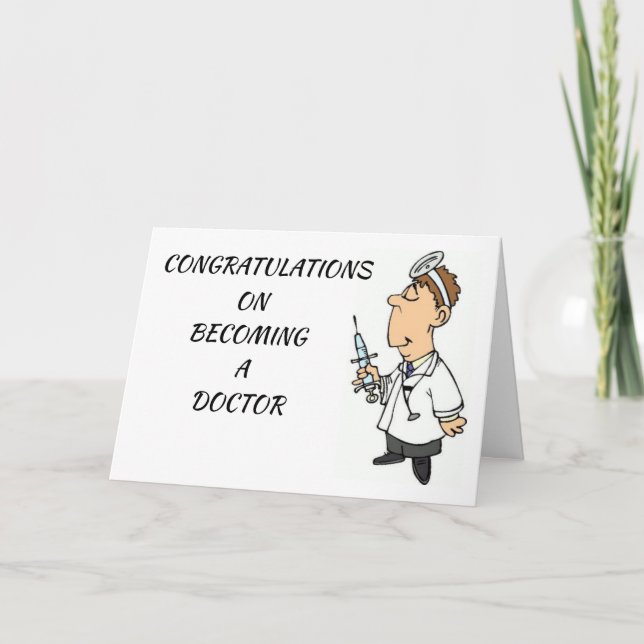 **BECOMING A DOCTOR** CONGRATULATIONS Card (Front)