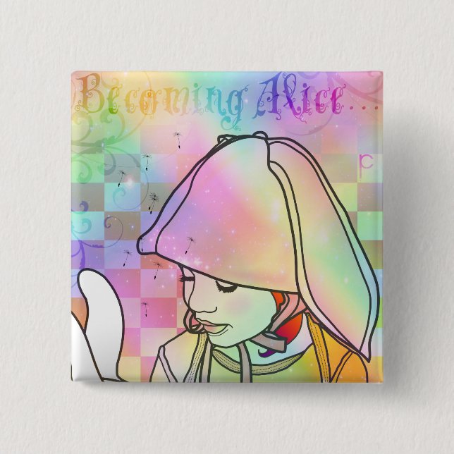 Becoming Alice 15 Cm Square Badge (Front)