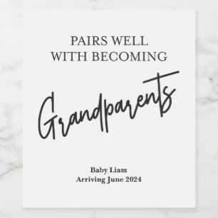 Becoming Grandparents Personalized Wine Labels