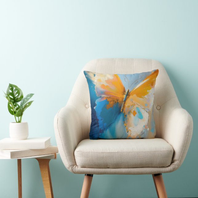 Becoming Light – Abstract Butterfly In Motion Cushion (Chair)