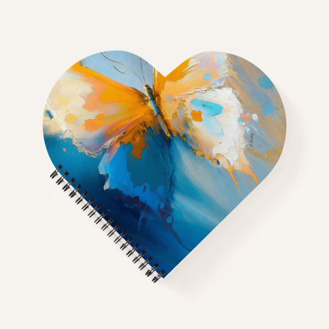 Becoming Light – Abstract Butterfly In Motion Notebook (Front)
