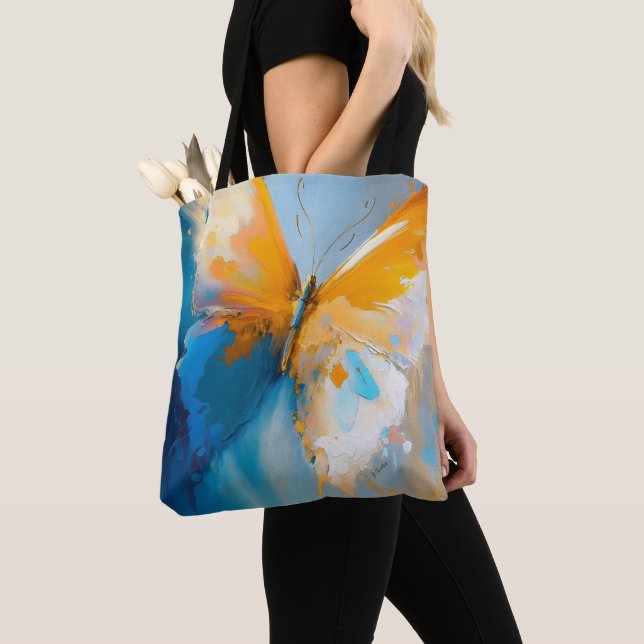 Becoming Light – Abstract Butterfly In Motion Tote Bag (Close Up)
