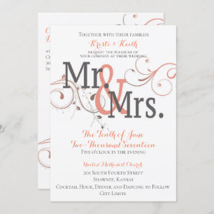 Becoming Mr. & Mrs. 5x7 Wedding Invitation