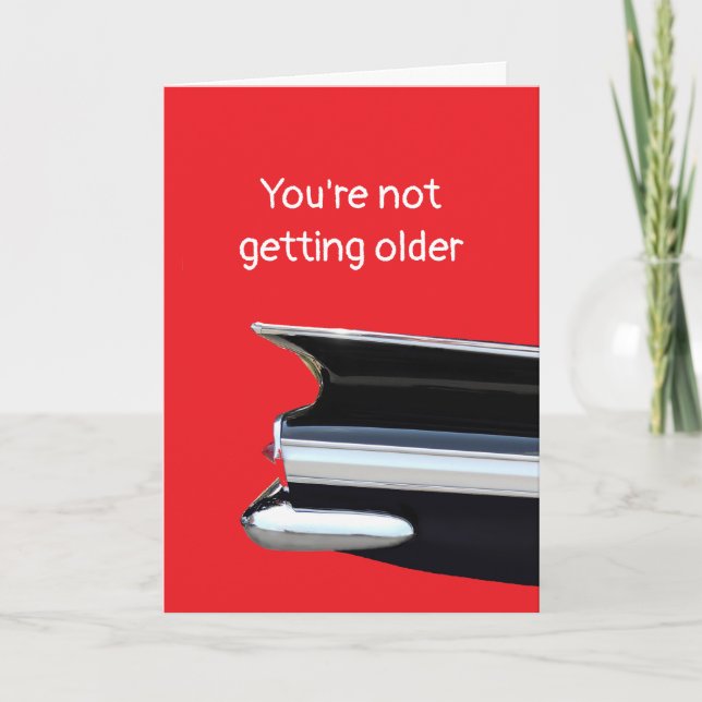 Becoming Older or a Classic? personalised Birthday Card (Front)