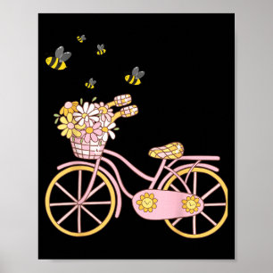 becycle Flower with Funny Uni Design for Men Women Poster