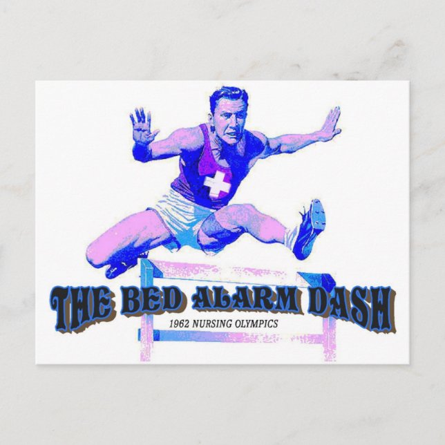 Bed Alarm Dash Vintage Nursing   Postcard (Front)