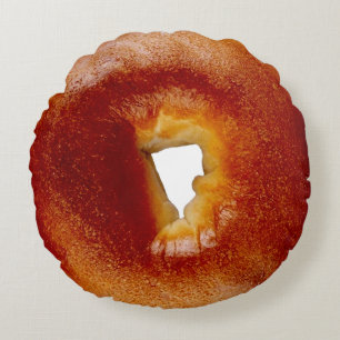 Bed and Bagel Round Cushion