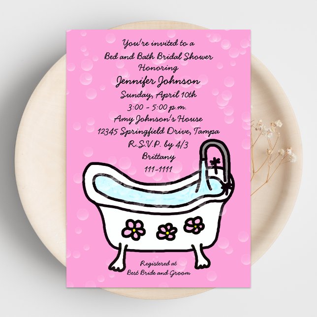 Bed and Bath Bridal Shower Invitation -- Bubbles (Creator Uploaded)