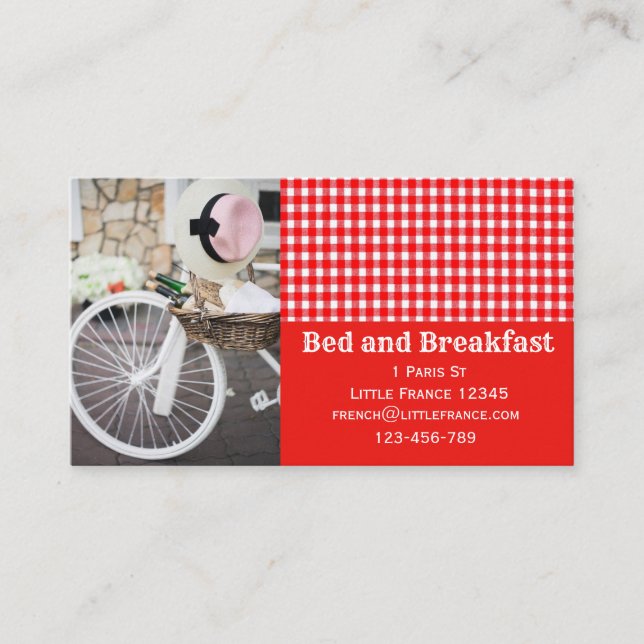 Bed and Breakfast accommodation holiday Enclosure Card (Front)