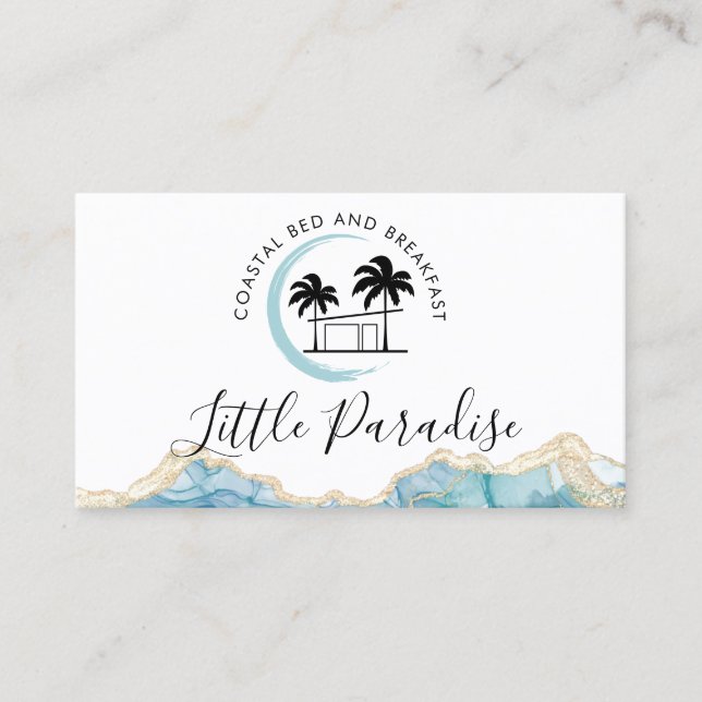 bed and breakfast coastal rental palm beach house  business card (Front)