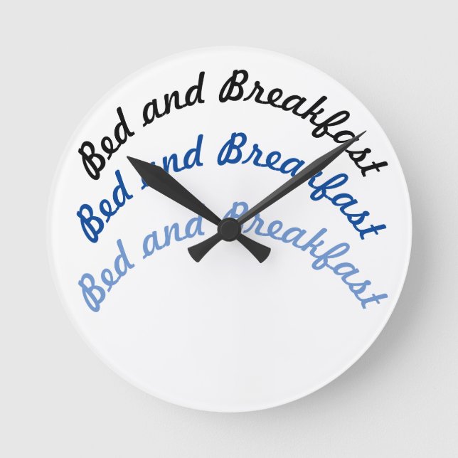 Bed and breakfast  round clock (Front)