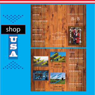 Bed and Breakfast Trifold Brochure Rustic Cherry