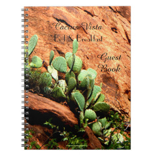Bed & Breakfast B&B Guest Book Hanging Cactus