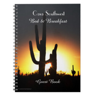 Bed & Breakfast B&B Guest Book Saguaro Sunset