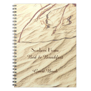 Bed & Breakfast B&B Guest Book Sand Notebook