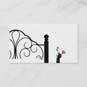 Bed & Breakfast Business Card Pink Rose