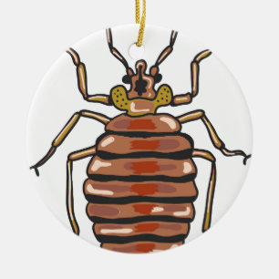 Bed Bug Sketch Ceramic Tree Decoration