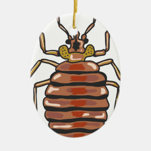 Bed Bug Sketch Ceramic Tree Decoration