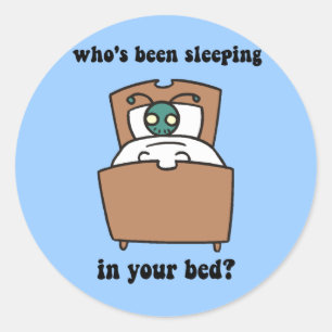 Bed bugs classic round sticker