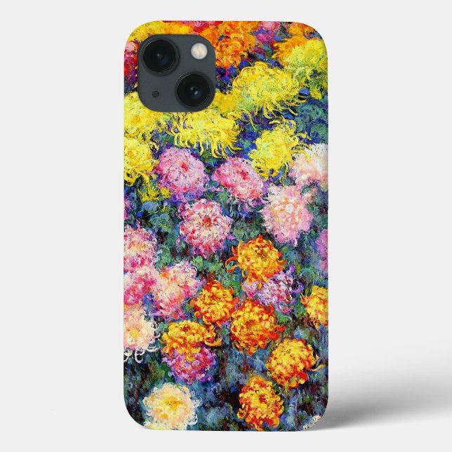 Bed of Chrysanthemums by Monet Case-Mate iPhone Case (Back)
