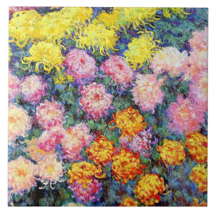 Bed of Chrysanthemums by Monet Tile