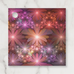 Bed Of Flowers Colourful Shiny Abstract Art Custom Favour Tags