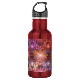 Bed Of Flowers Colourful Shiny Abstract Fractal Ar 532 Ml Water Bottle