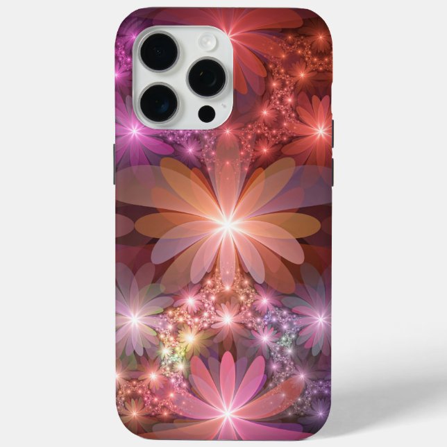 Bed Of Flowers Colourful Shiny Abstract Fractal Ar Case-Mate iPhone Case (Back)