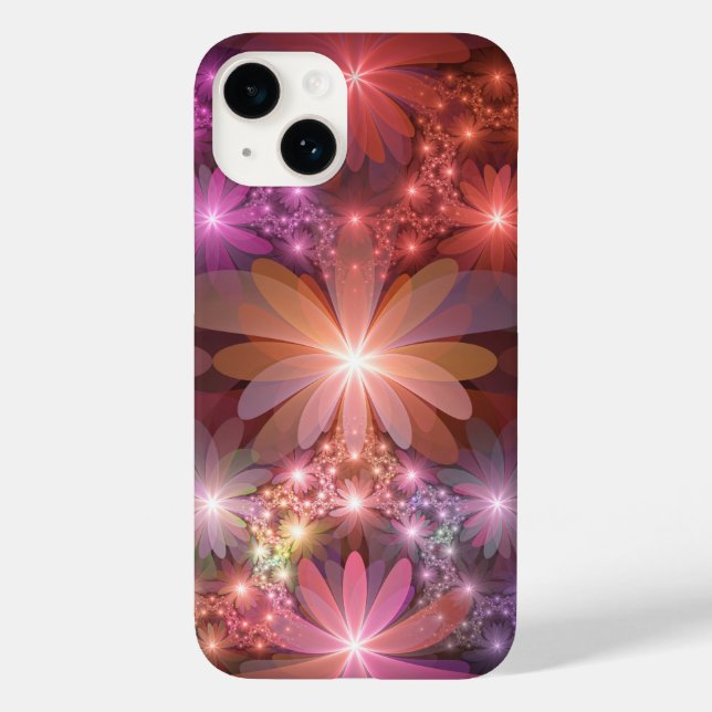 Bed Of Flowers Colourful Shiny Abstract Fractal Ar Case-Mate iPhone Case (Back)