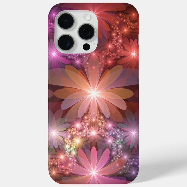 Bed Of Flowers Colourful Shiny Abstract Fractal Ar Case-Mate iPhone Case (Back)