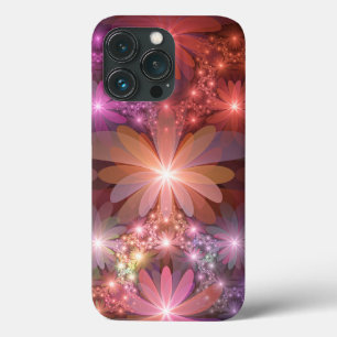 Bed Of Flowers Colourful Shiny Abstract Fractal Ar iPhone 13 Pro Case