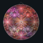Bed Of Flowers Colourful Shiny Abstract Fractal Ar Dartboard<br><div class="desc">A bed of shiny fantasy flowers, an unique luminous floral artwork.
Design for your dartboard and more.</div>