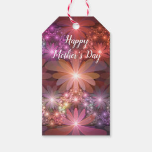 Bed Of Flowers Colourful Shiny Abstract Fractal Ar Gift Tags