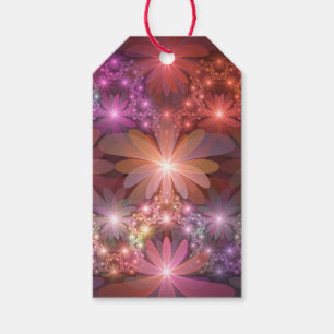 Bed Of Flowers Colourful Shiny Abstract Fractal Ar Gift Tags